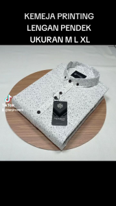 Kemeja Printing Pria Lengan Pendek Kemeja Motif Kemeja Casual