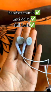 HEADSET SAMSUNG ORIGINAL 100% - COPOTAN 100% COLOKAN SILVER MADE IN VIETNAM BERGARANSI