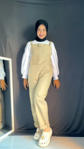 FLOW OVERALL JUMPSUIT WANITA/BAJU KODOK WANITA KEKINIAN/PAKAIAN WANITA/BAJU REMAJA KOREA STYLE