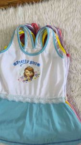 3pcs Baby Dress Pretty Girls Blooms Cotton Quality for 6m-2yrsold