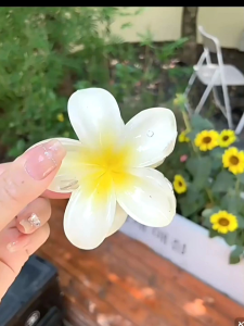 Jedai Jepit Rambut Bunga Kamboja 8 Cm Jepitan Rambut Flower