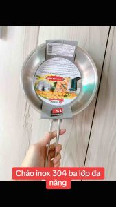 Chảo inox 304 Ticook 3 đáy chảo đáy từ inox 304 dùng được mọi loại bếp - gia dụng Nari