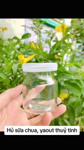 Hủ sữa chua - bộ 12 hủ thuỷ tinh cao cấp làm yaourt 100ml kiểu dáng truyền thống - gia dụng Nari
