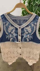 Elizabethgrosir1 Vest Bordir Import Bahan Knit Crochet Import Premium 007