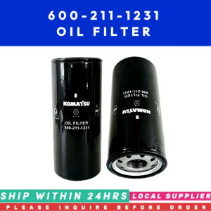 600-211-1231 OIL FILTER  [ 11/2-12 UNS-2B] 6002111231 CROSS-REFERENCE CUMMINS 3313287 FLEETGUARD LF747 BALDWIN B7396 BK6588 CLARK 1992248 [LOCAL STOCK. READY TO SHIP WITHIN 24HRS.] FOR KOMATSU ENGINES 6D125 AND MORE