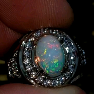 Cincin Batu Akik Asli Natural Kalimaya Top Super Jarong Super Mewah