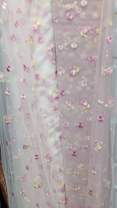 kain/bahan tile bordir bunga