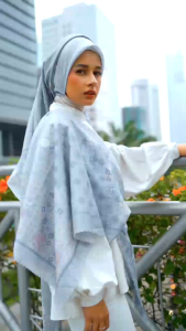 Hijab Arrafi Kerudung Jilbab Segi Empat Motif Voal Scarf Arrafi 723 Terbaru