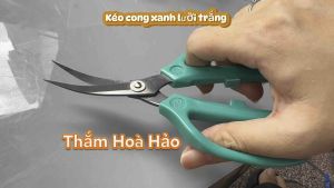 (Khuyến mãi) Kéo cong xanh lưỡi trắng siêu bén. Kéo cong cắt chỉ giá rẻ