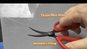 (Khuyến mãi) Kéo cong đỏ lưỡi đen siêu bén. Kéo cong cắt chỉ giá rẻ