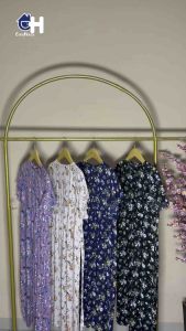 Care House - Daster/Piyama/Dress Model Kiky Lengan Pendek Motif Bunga