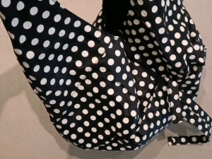 DaVee | Korean Reversible bag beach bag Black & White Polka Dot shopping bag