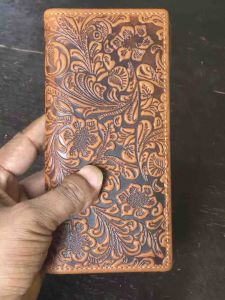 Ready stock Malaysia Rush Rider Long Wallet Zip Full Grain Cow Leather