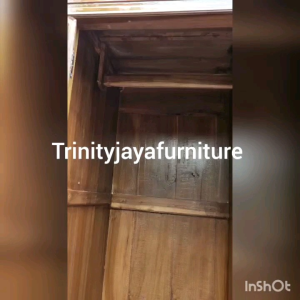 Lemari Pakaian Hijab Mahkota 2 Pintu Kayu Jati Muda/trinityjayafurniture