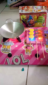 MAINAN ANAK PEREMPUAN MINI SET MASAK MASAKAN KOMPOR LED COCOK BUAT KADO DAN USAHA RENTAL