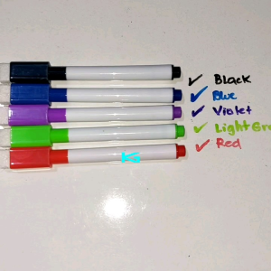5pcs Colorful Color Whiteboard Marker Dry Erase Pen with Eraser Lid Cap