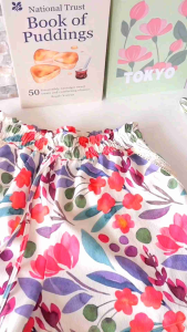 กางเกงขาสั้นผู้หญิง ผ้าลายสวยๆ มีกระเป๋าข้าง เอวยืดไม่รัด ฟรีไซส์