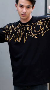KAOS OVERSIZE PRIA BLACK GOLD DX2