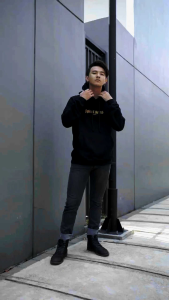 Hoodie Pria Huntercutz Black Gold & Silver FTTE