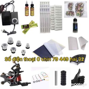 Bộ 1 máy xăm hình trung cấp giá rẻ để các bạn học xăm và xăm hình