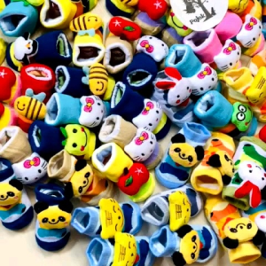 Kaos kaki bayi GLOOGIM boneka lucu newborn 3D // kaus kaki karakter boneka depan baby baru lahir