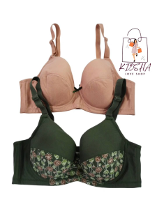 CarmenAnisseValeriePatricia Avon 2 pcs underwire full cup Bra 1 pinted 1 plain