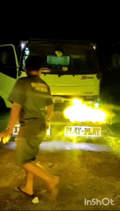Lampu Tembak Sorot 3 Mata Kipas LED Laser Gun Kuning-Putih 12V/24V Motor mobil Truck/bus