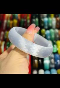 Vòng tay đá mắt mèo cắt giác bản hẹ 1.5cm lấp lánh xinh xinh