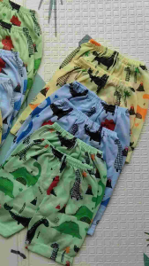 Celana Bayi 0-4 Bulan Mix Model Pop & Pendek Motif Dino