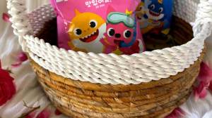keranjang /tray bulat hampers /tempat penyimpanan makanan/makeup hendel tanpa hendel