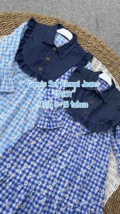 Naura Fashion Gamis set Rompi Daisy Jeans anak usia 3-15tahun