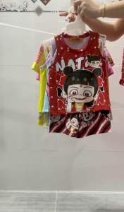 (11-45kg)  Bộ sát nách quần đùi bé gái thun lạnh 3D annskid loại 1 mềm mịn co giãn dễ mặc bao xinh (379)