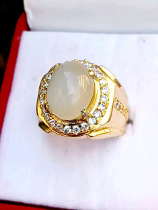CINCIN BATU MOONSTONE BIDURI BULAN MEWAH DAN ELEGAN