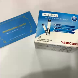 Que thử đường huyết tiểu đường Sinocare Safe-Acucu hộp 50 que DATE 2026