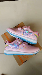 Sepatu Ando Ponytail Velcro Perekat Merah Muda Merah Jambu Biru Toska Pink Fuchsia Turquoise Blue