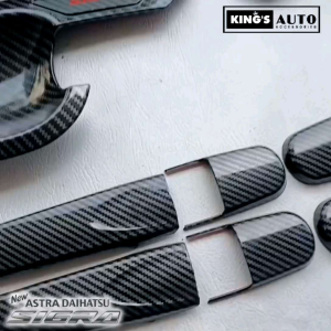 Paket Cover Handle Outer Pintu Daihatsu Sigra Carbon Glossy