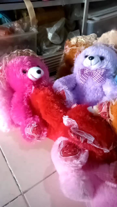 Boneka Teddy Bear Renda duduk ukuran S