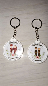 Souvenir Pernikahan Adat Gantungan Kunci Cermin Custom