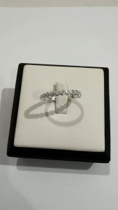 เงินแท้ 925/ แหวนดวงจันทร์เงินแท้ / แหวนหัวใจเงินแท้ (เพชรรอบวง) | RS100010 | RS100011