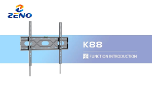 Zeno K88 45"-95" Heavy Duty Slim Wall Mount Tv Bracket  Low Profile with Pull String Locking System for Cable Access & Included Hardware for DIY Easy Install