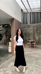 LUNAR MERMAID SKIRT - Rok Flare Wanita - ROK MERMAID MIDI POLOS - Mermaid Midi Skirt Rok