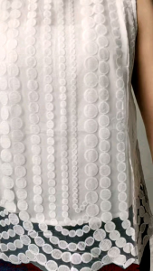 3950 Saisha Embroidered Mesh Top Sleeveless Blouse Cozy Shirt Fashion Modis Wanita Korea Style