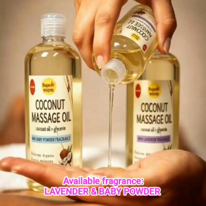Coconut massage oil with fragrance scent and glycerin lavender/baby oil