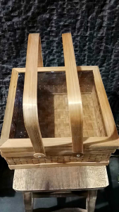 keranjang mika 20x20 cm - box mika - hampers mika - kotak anyaman bambu