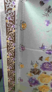 Cod Taplak Meja Ruang Tamu Motif Bunga 3D Pvc Monary 50x100cm Anti Air /Waterproof Motif Terbaru Taplak Meja Kayu Taplak Meja Tamu kaca