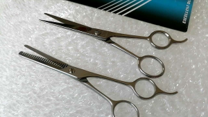 RHINOชุดกรรไกรตัดผม กรรไกรสับ#7นิ้ว กรรไกรซอย#7นิ้ว ซื้อคู่สุดคุ้ม สแตนเลสใช้ดีไร้สนิม คมดี