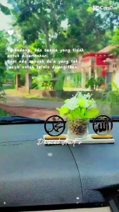 E BUNGA BANYAK pot islami Lafadz Allah Muhammad WARNA-WARNI hiasan dashboard mobil