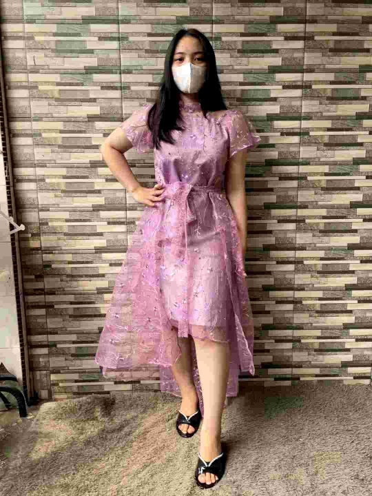 Dress Pesta Mewah Elegant Sabrina Dress Brokat Premium Gaun Natal Terbaru  Dress Cantik Kekinian Party Dress Winter Zh Knee Length A-Line Dresses Boat  Neck - Lazada | Lazada Indonesia
