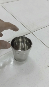 WinnieJaya Gelas Wine Kecil Stainless Steel SS304 Lapisan Dinding Ganda 175ML Gelas Stainless Premiun Minuman
