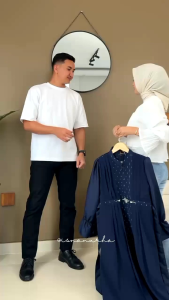 Couple Gamis safitri baju kondangan baju raya baju prewedding baju di jual satuan bisa beli gamis saja atau kemeja saja